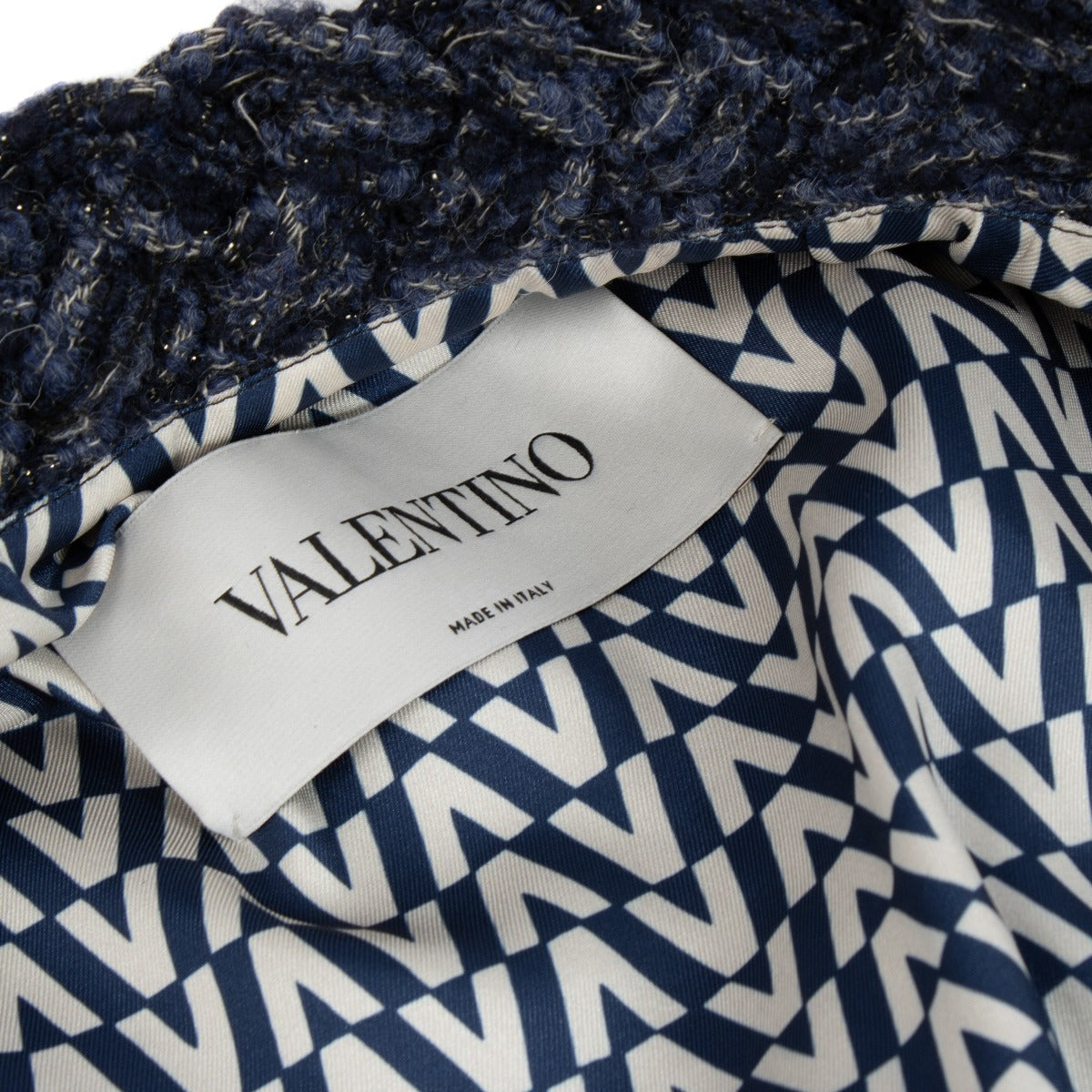 Veste cloutée Valentino Blue Tweed Roman - Taille IT40
