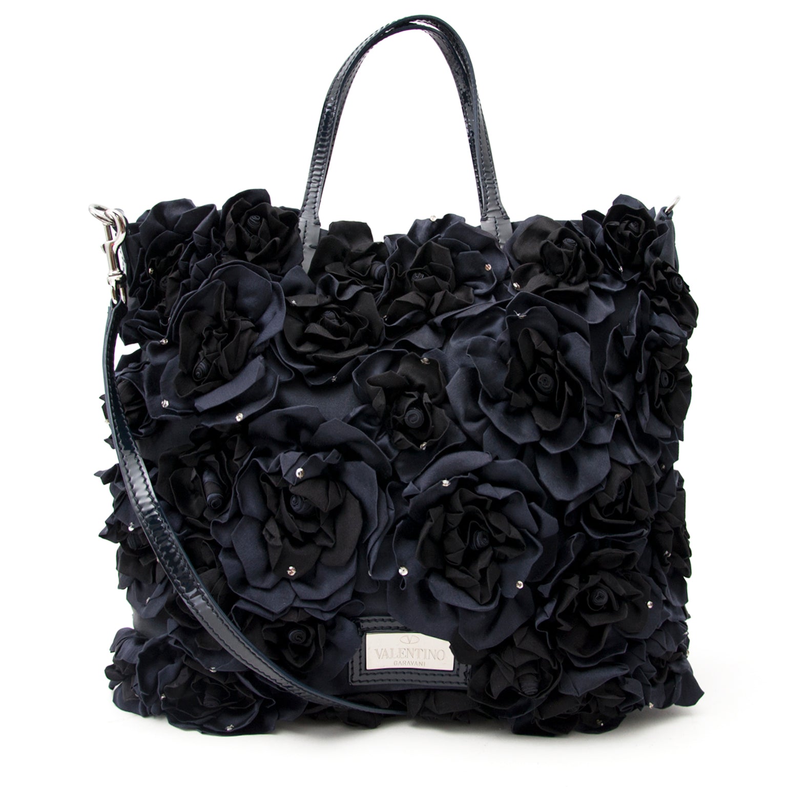 Bent u opzoek naar een Valentino Dark Blue Buisson Rose Tote?
