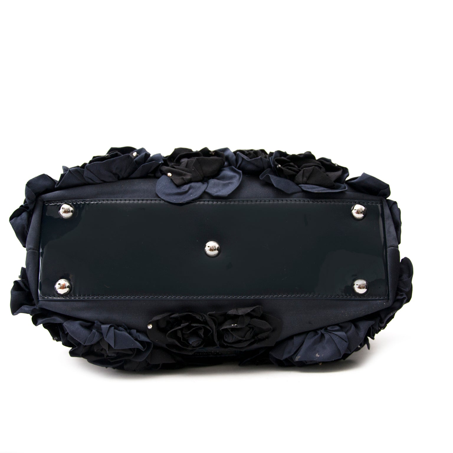 Acheter en ligne chez Labellov.com Valentino Dark Blue Buisson Rose Tote