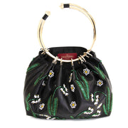 Buy authentic second hand Valentino Ring Handle Floral Embellished Bag at online webshop LabelLOV