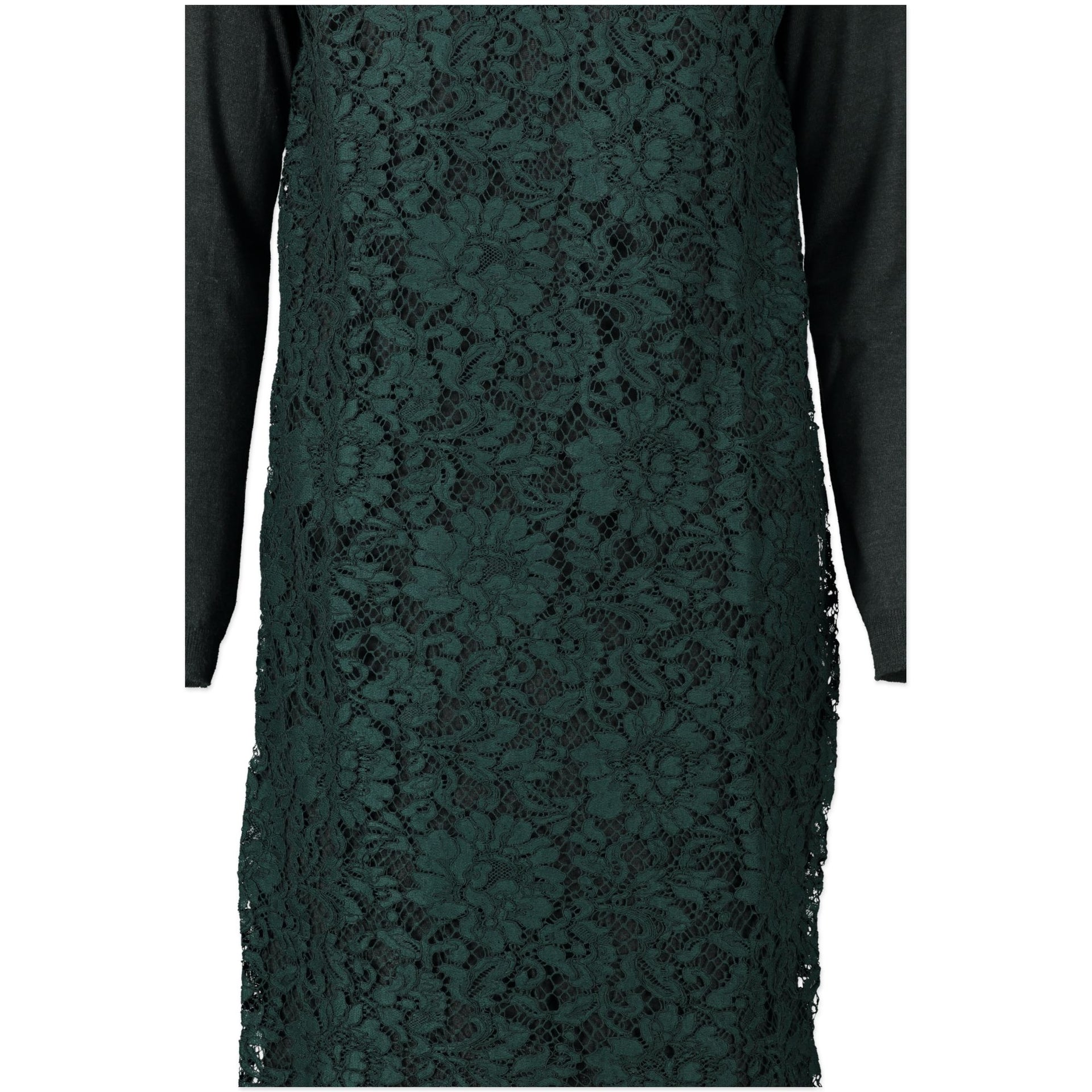 Valentino Green V-neck Lace Dress - size XS