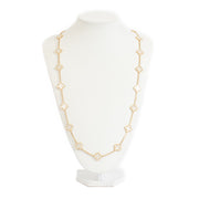 Van Cleef & Arpels Yellow Gold/Rock Crystal Vintage Alhambra 20 Motifs Long Necklace