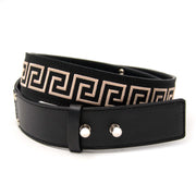 Versace Black Leather and Nylon Belt te koop
