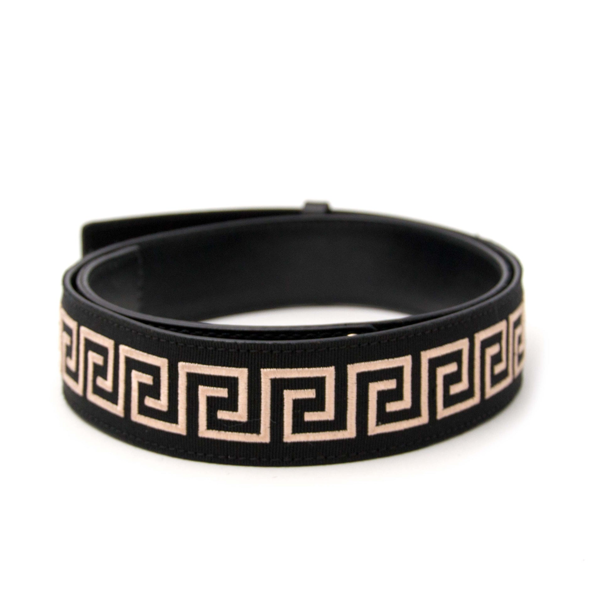 Versace Black Leather and Nylon Belt for sale online