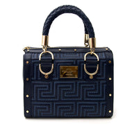 Gianni Versace Couture Blue Embroidered Bag