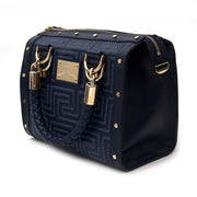 Koop uw authentieke designer handtas Gianni Versace Couture Blue Embroidered Bag
