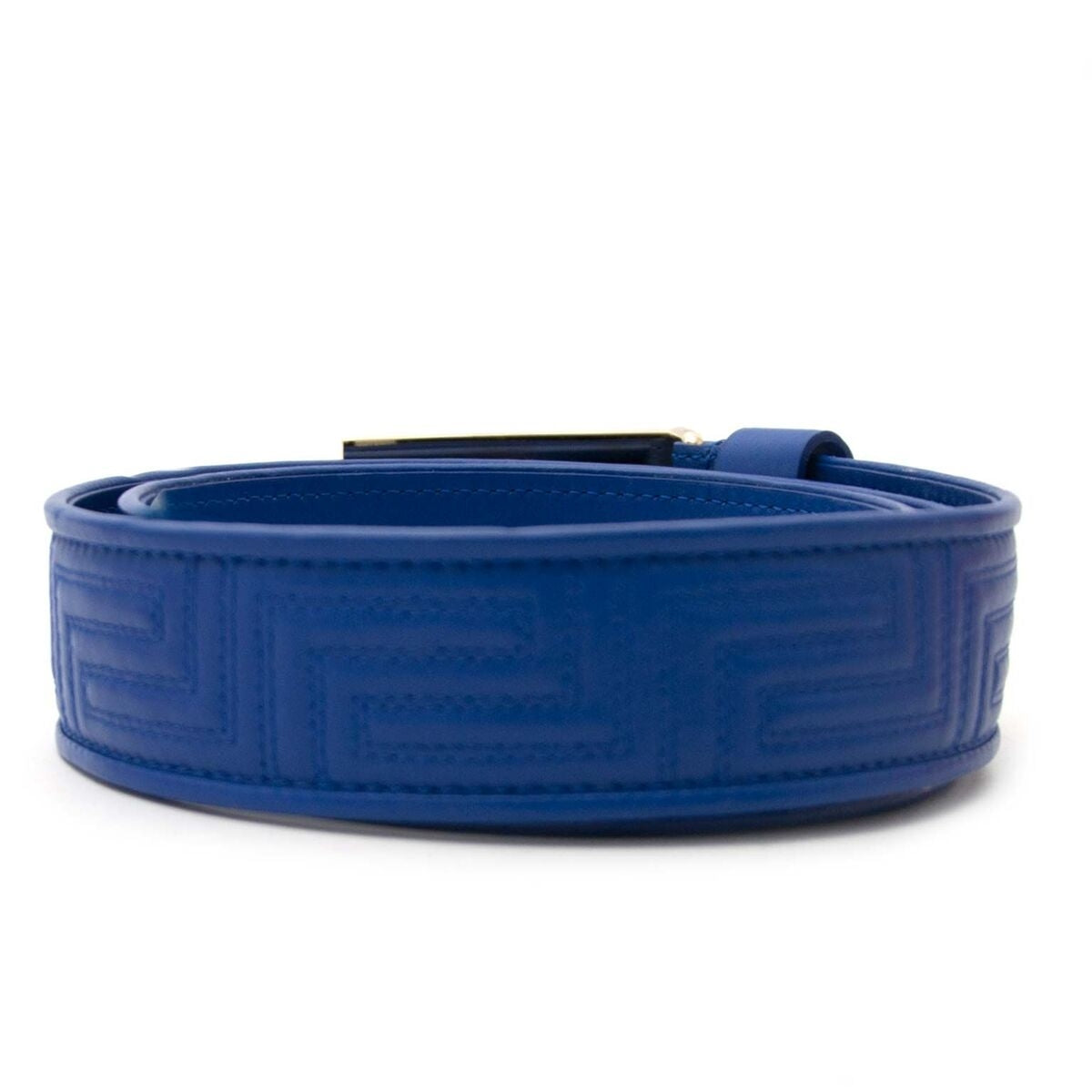 Koop authentieke tweedehands Gianni Versace blauwe riem aan een eerlijke prijs bij LabelLOV. Veilig online shoppen.
