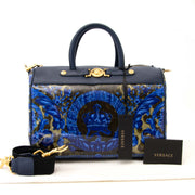 Buy your authentic luxury designer bags Never Used Versace Floral Boston Bag