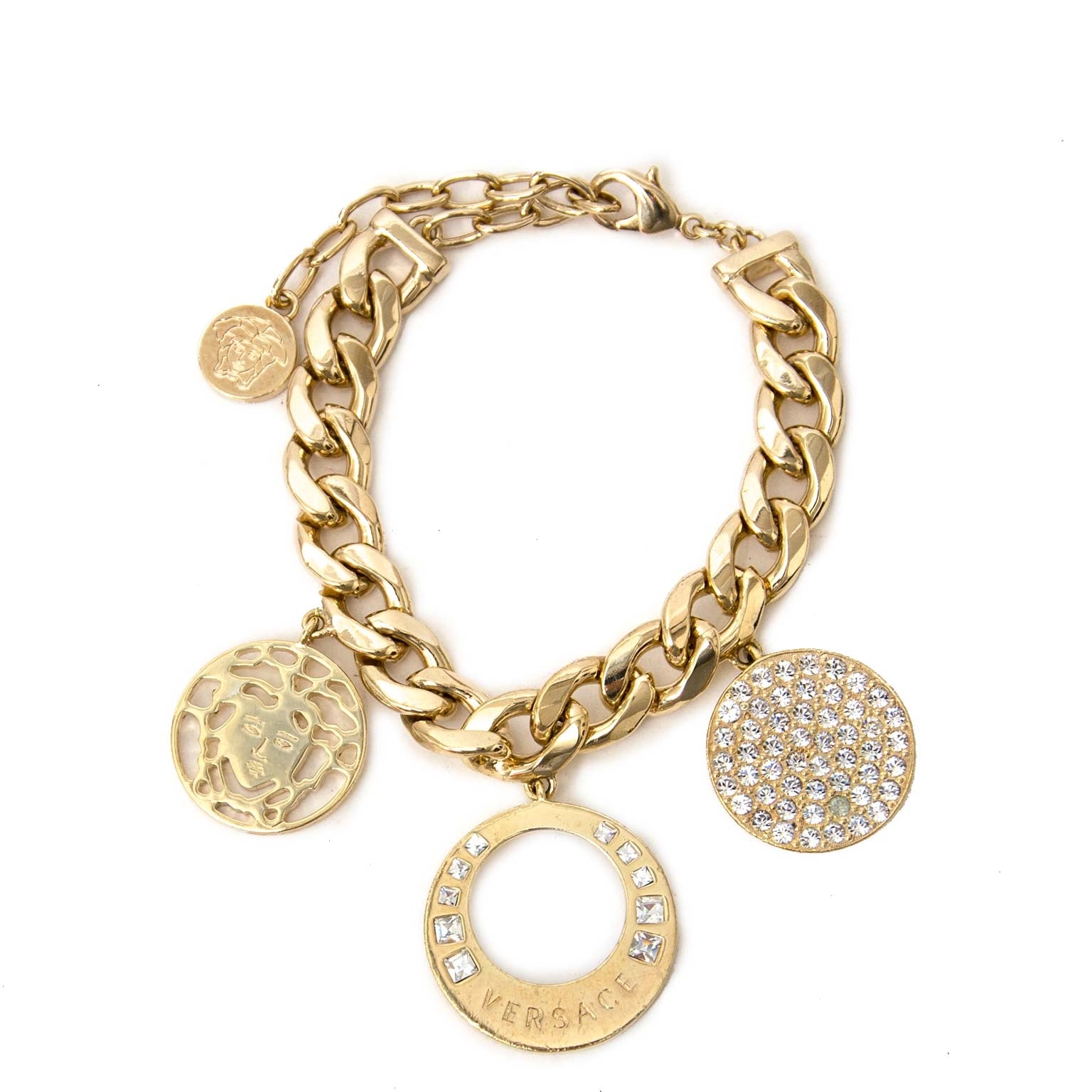 shop safe online your secondhand Versace Gold Tone Pendant Necklace