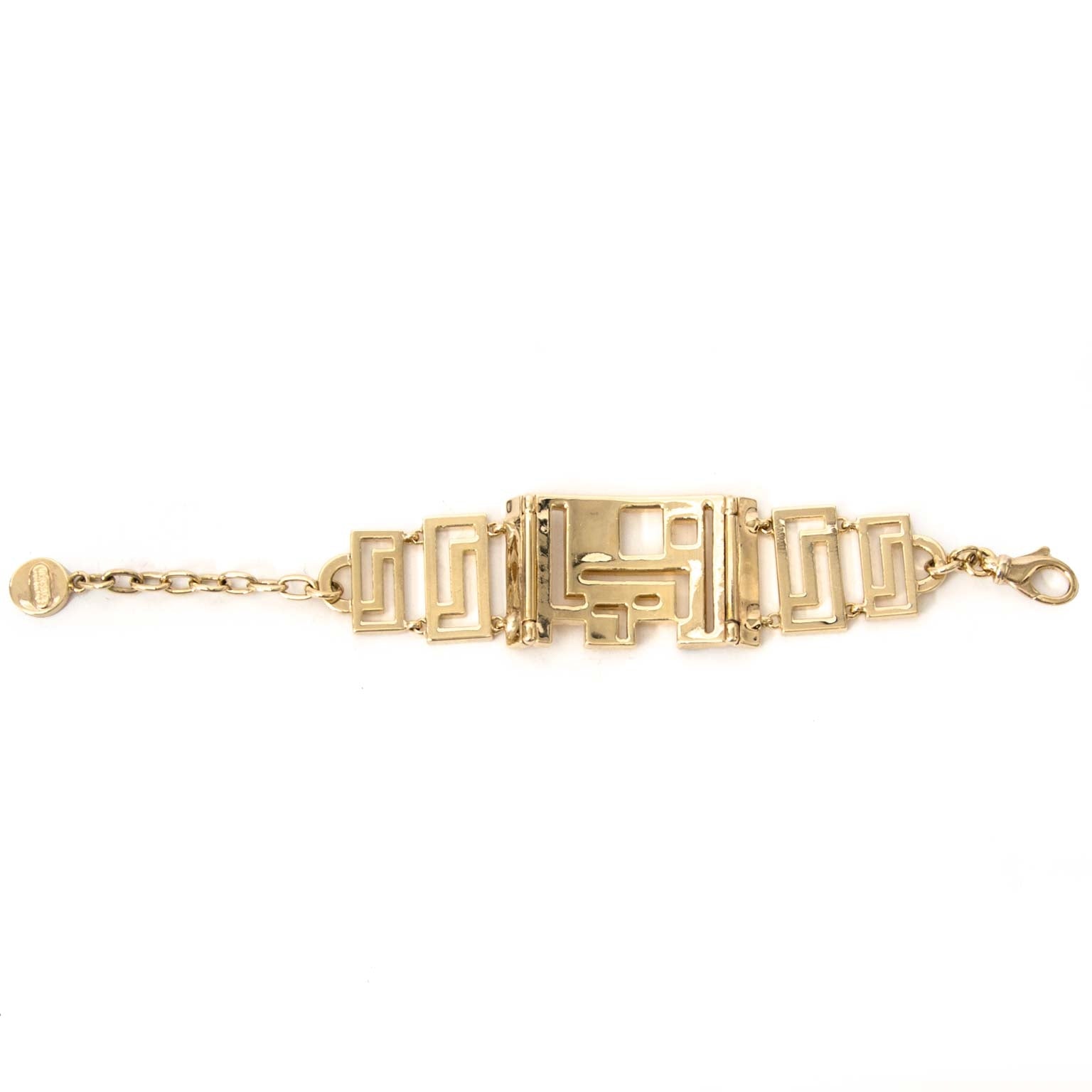 Buy versace gold-toned bracelet with stones at labellov vintage fashion webshop belgium