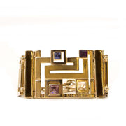 versace gold-toned bracelet with stones now for sale at labellov vintage fashion webshop belgium