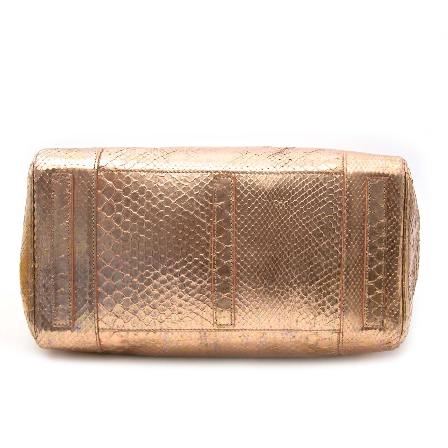 Ralph Lauren Rose Gold Metallic Pearl Python Ricky 33 Bag online at the best price