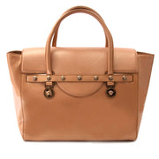 Versace Gold Rose Signature Patent Large Tote Bag