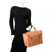 Versace Gold Rose Signature Patent Large Tote Bag