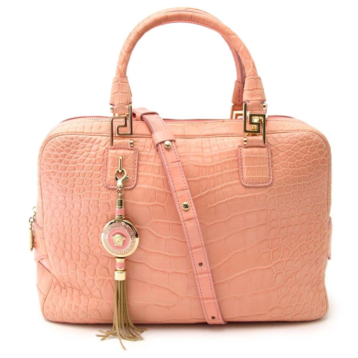 Buy authentic secondhand Versace bag in pink at the right price at LabelLOV vintage webshop. Safe and secure online shopping.