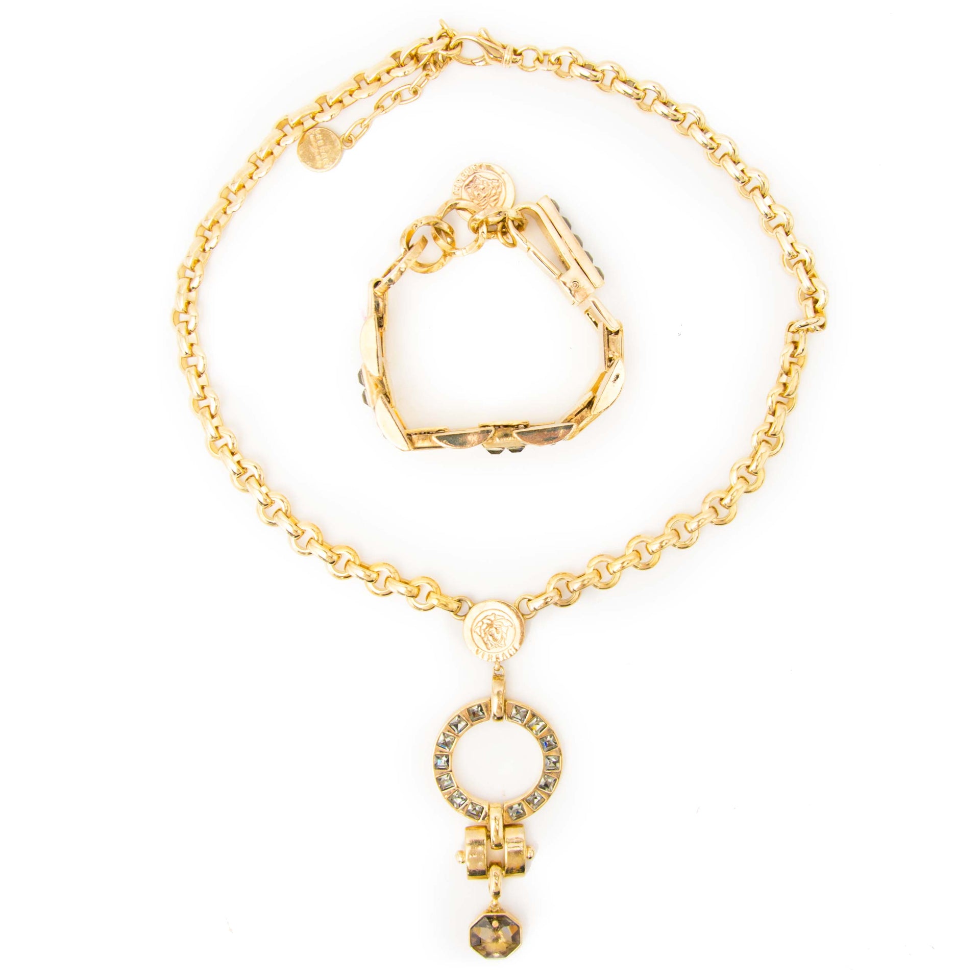 Authentic secondhand Versace necklace and bracelet