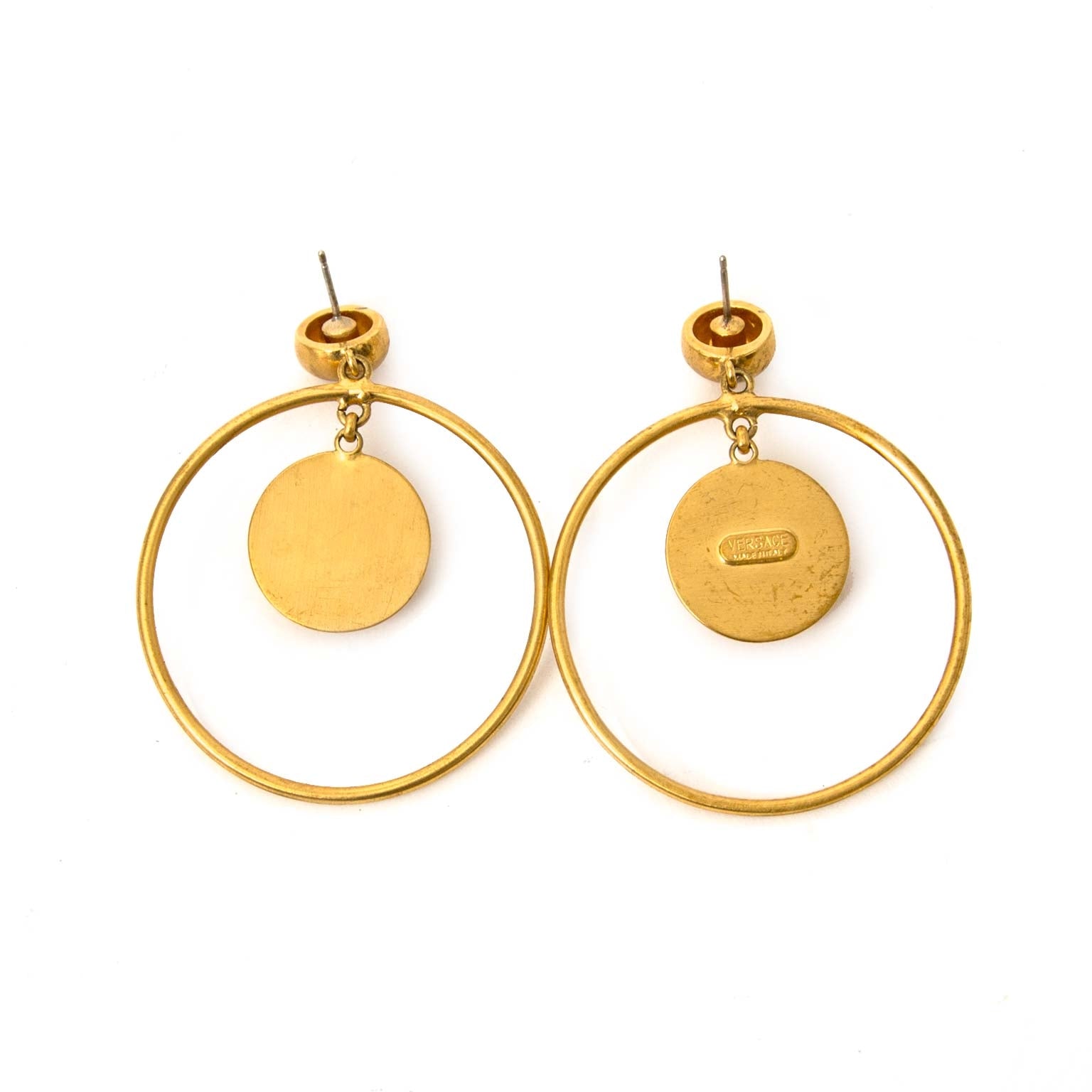 Versace Gold Metal Medusa Hoop Earrings kopen en verkopen