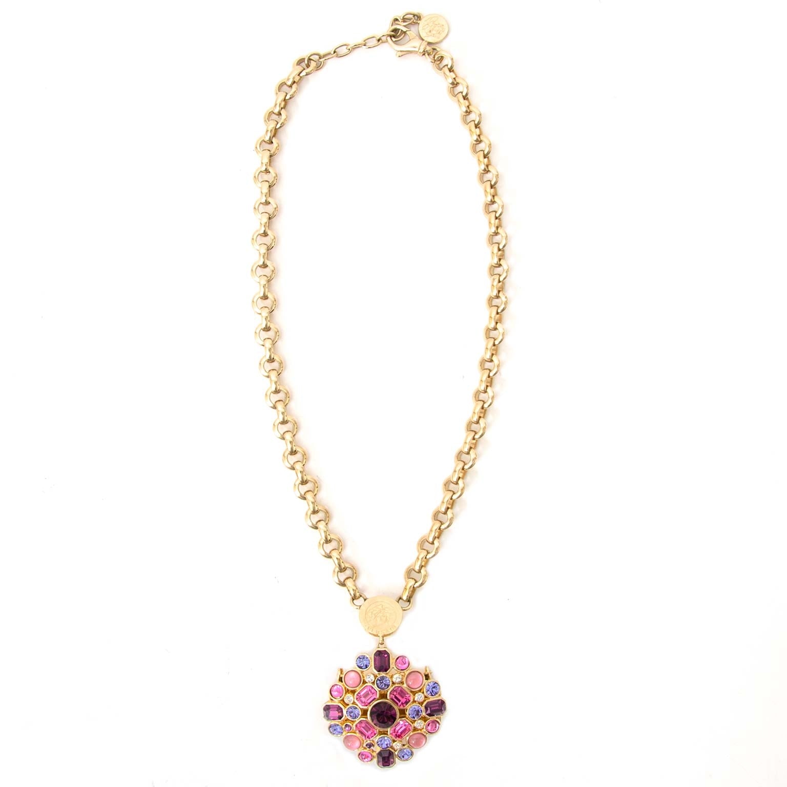 Buy authentic versace multicolor necklace at labellov vintage fashion webshop belgium