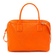 Buy and sell your Versace Orange Patent Leather Bowling Bag