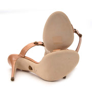 *NEVER WORN* Versace Rose Gold Patent Leather Mules - Size 38 online at the best price