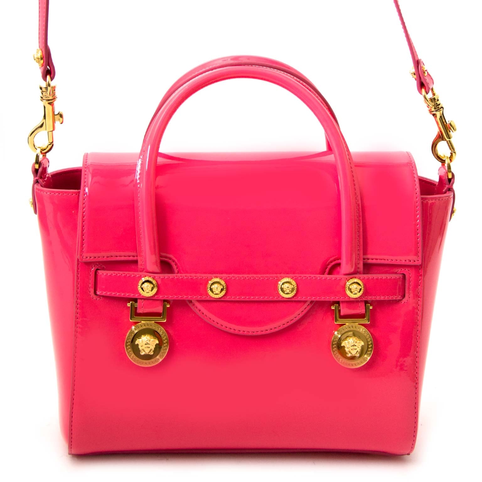 Buy it Versace Patent Pink Small Medusa Bag