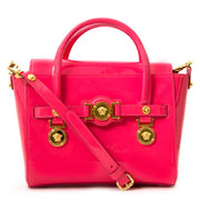 Versace Patent Pink Small Medusa Bag for sale online at Labellov secondhand luxury