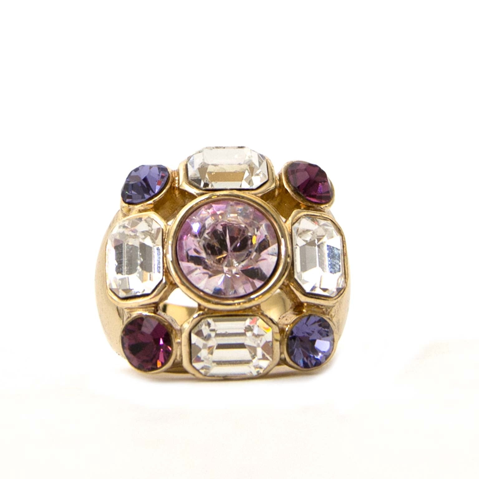 Buy authentic versace multicolor stones ring at labellov vintage fashion webshop belgium