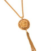 koop authentieke versace rose gouden brons medusa ketting bij labellov vintage mode webshop belgië