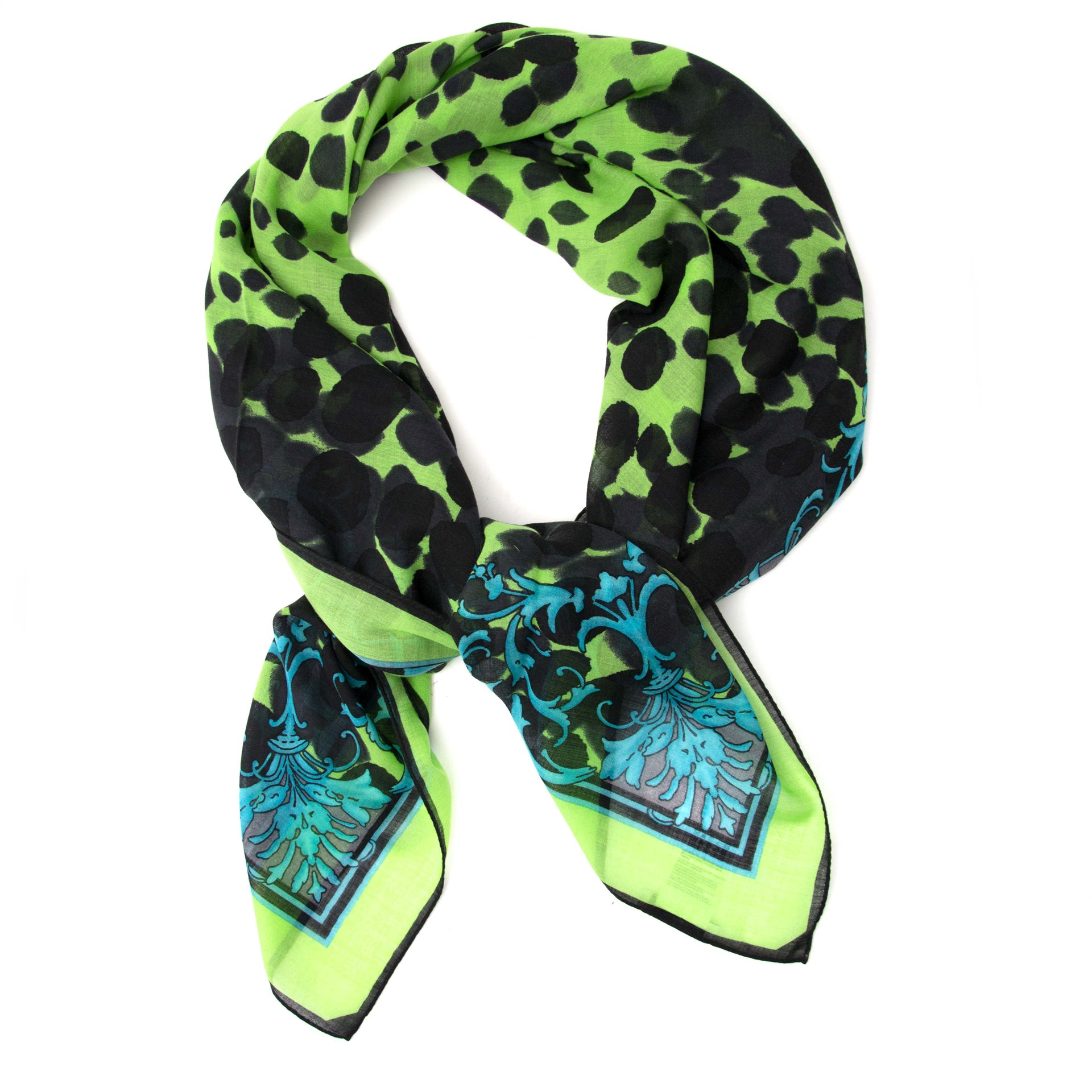 Versace Scarf Green and Blue
