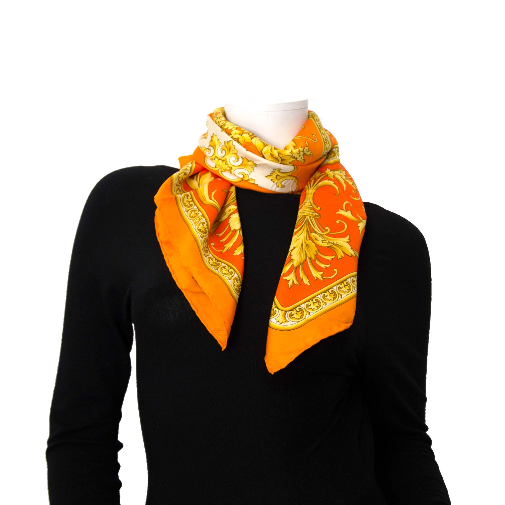Versace Scarf Orange Yellow