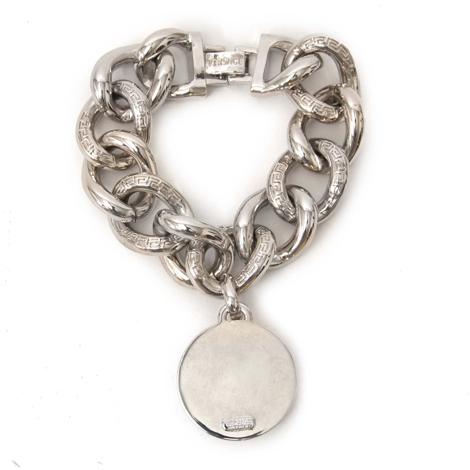 versace zilvere ketting medusa nu te koop bij labellov vintage mode webshop belgië