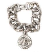 koop authentieke versace zilvere ketting medusa bij labellov vintage mode webshop belgië