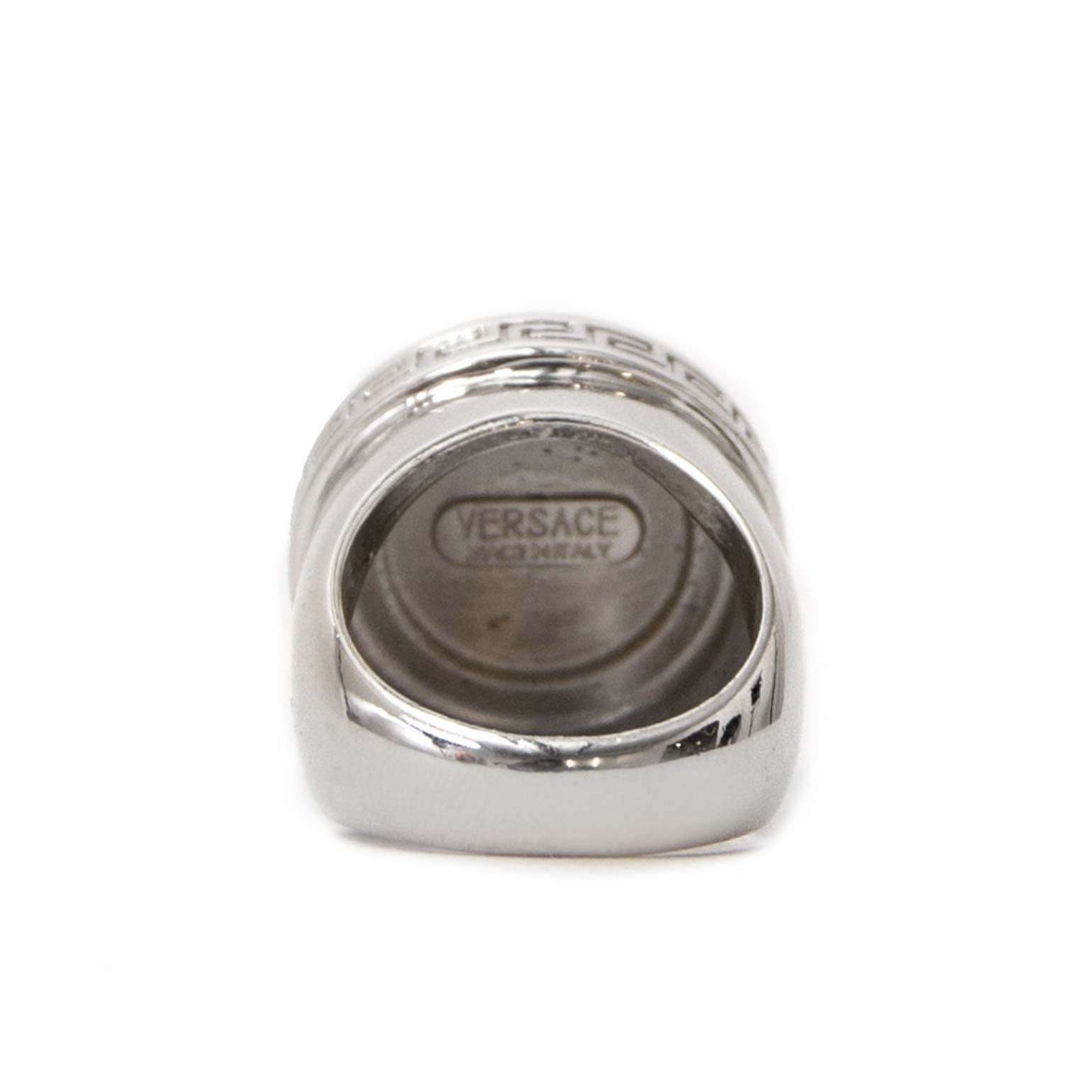 shop safe online Versace Silver Meduse Crystal Ring
