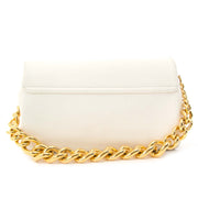 Are you looking for an authentic Versace Gold Medusa Cream Leather Shoulder Bag?