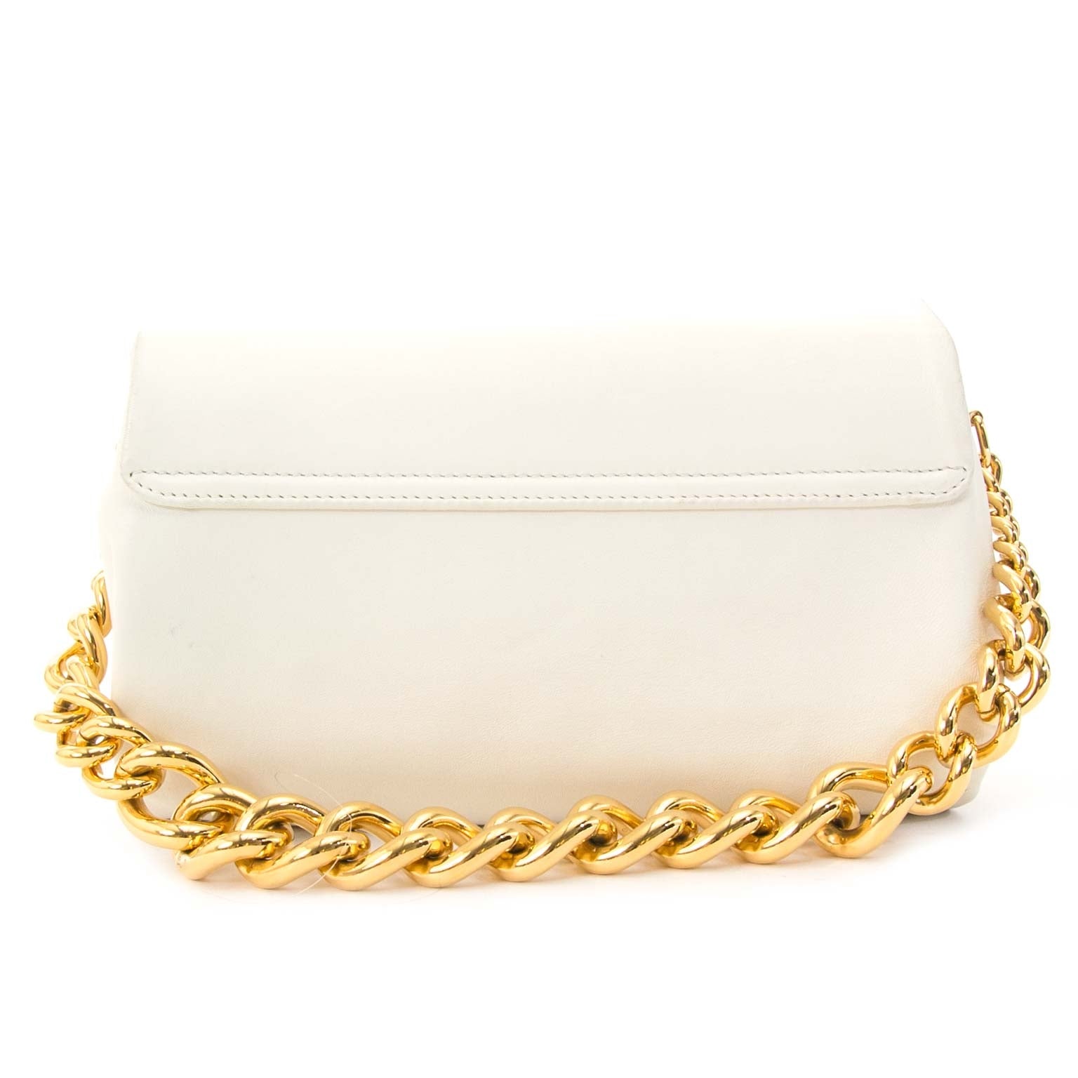 Are you looking for an authentic Versace Gold Medusa Cream Leather Shoulder Bag?