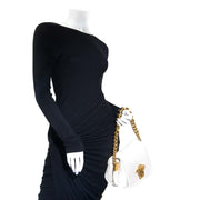 Versace Gold Medusa Cream Leather Shoulder Bag for sale online