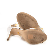 op zoek naar Versace iconische Medusa hak wit & goud Size 37
