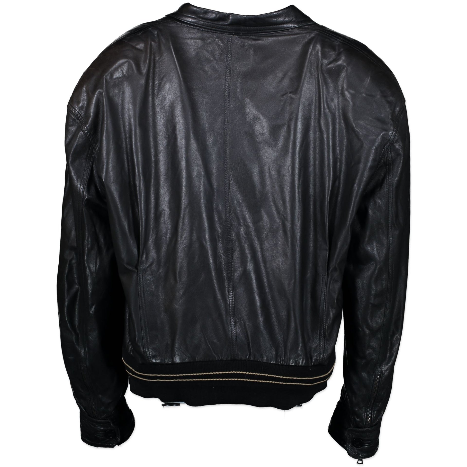 Buy authentic Versace Leather Black Jacket at the right price at Labellov designer vintage webshop.