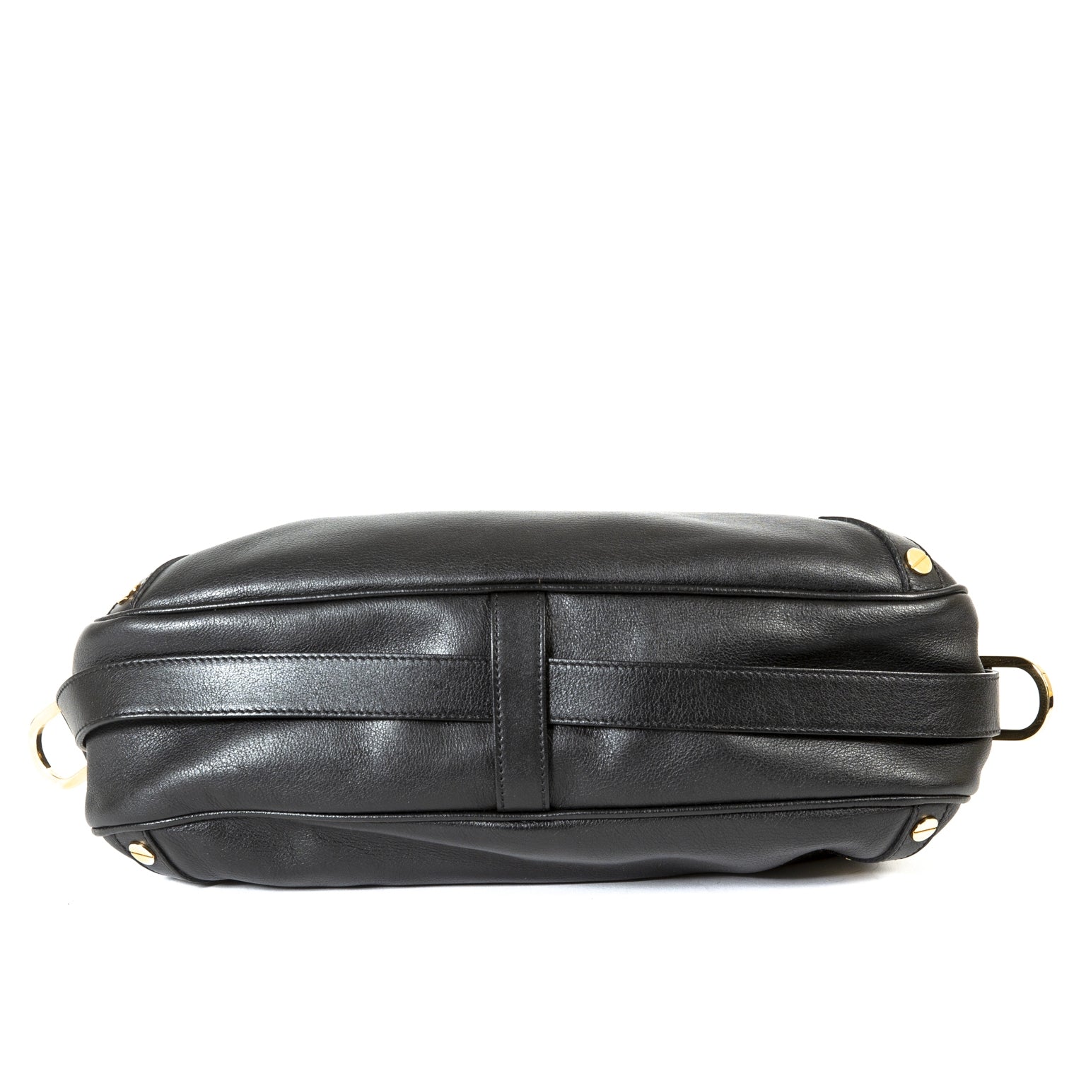 Versace Black Leather Shoulder Bag now for sale at labellov vintage fashion webshop belgium