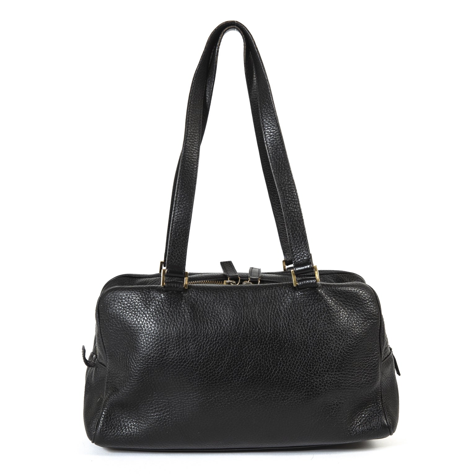 Versace Black Leather Medusa Shoulder Bag now for sale at labellov vintage fashion webshop belgium