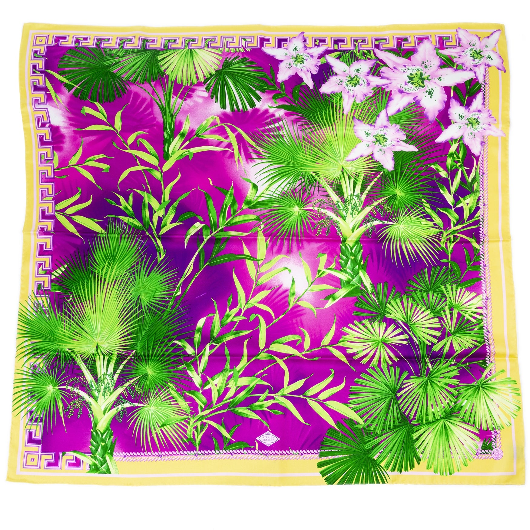 Versace Silk Flower Scarf