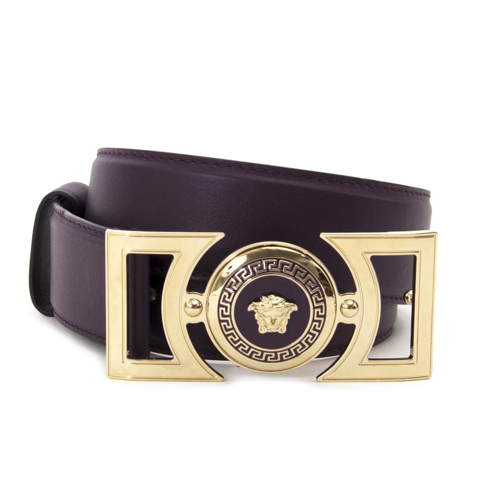 buy Versace Purple Medusa Belt - Size 80 at labellov for the best price
