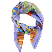 Authentic vintage Versace scarf Lilac Medusa print buy online LabelLOV