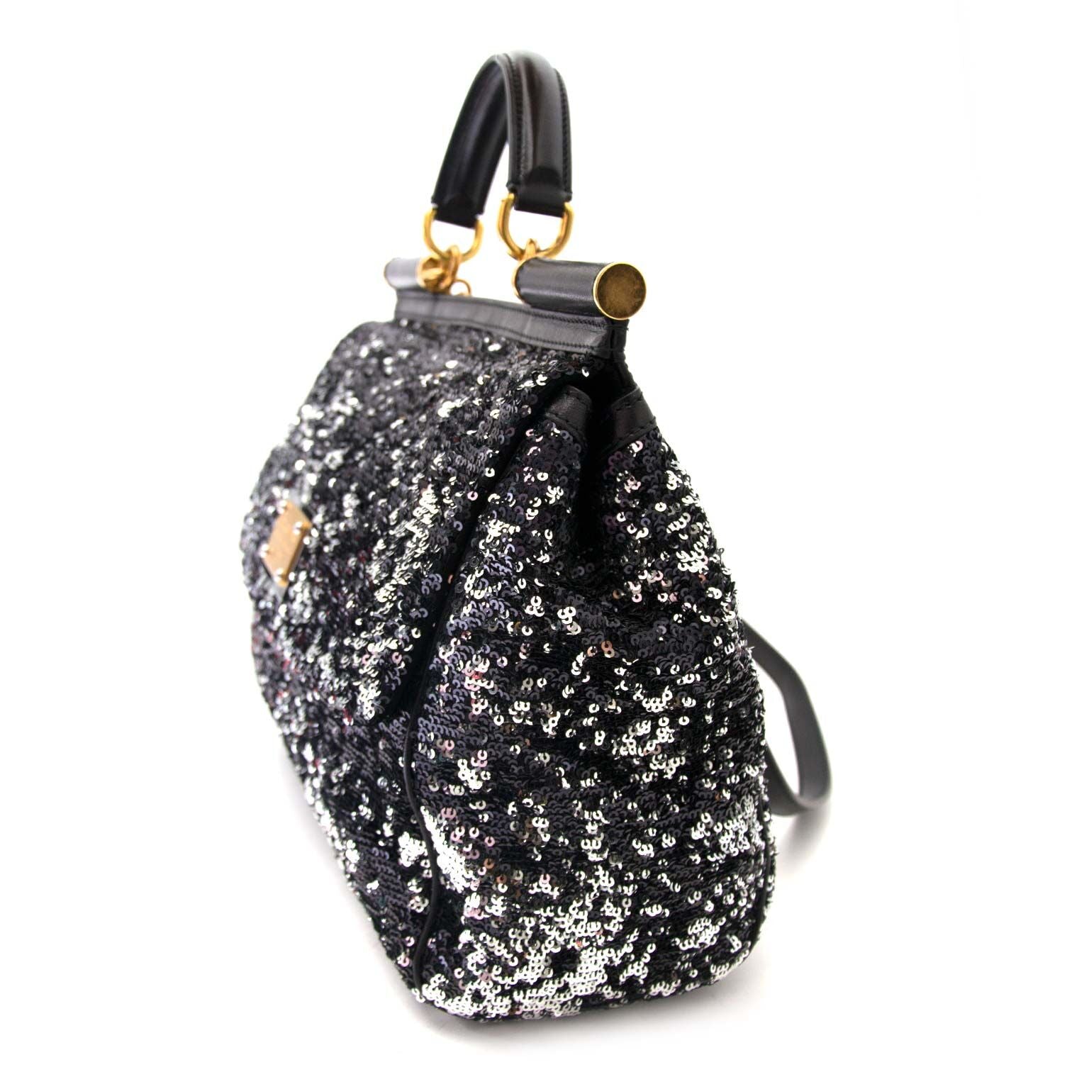 noir D&G Sicily sequin sac a main