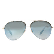 Bent u op zoek naar een authentieke Victoria Beckham Flash Blue & Gold Classic Victoria Pilot Sunglasses?