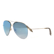 Victoria Beckham Flash Blue & Gold Classic Victoria Pilot Sunglasses for the best price