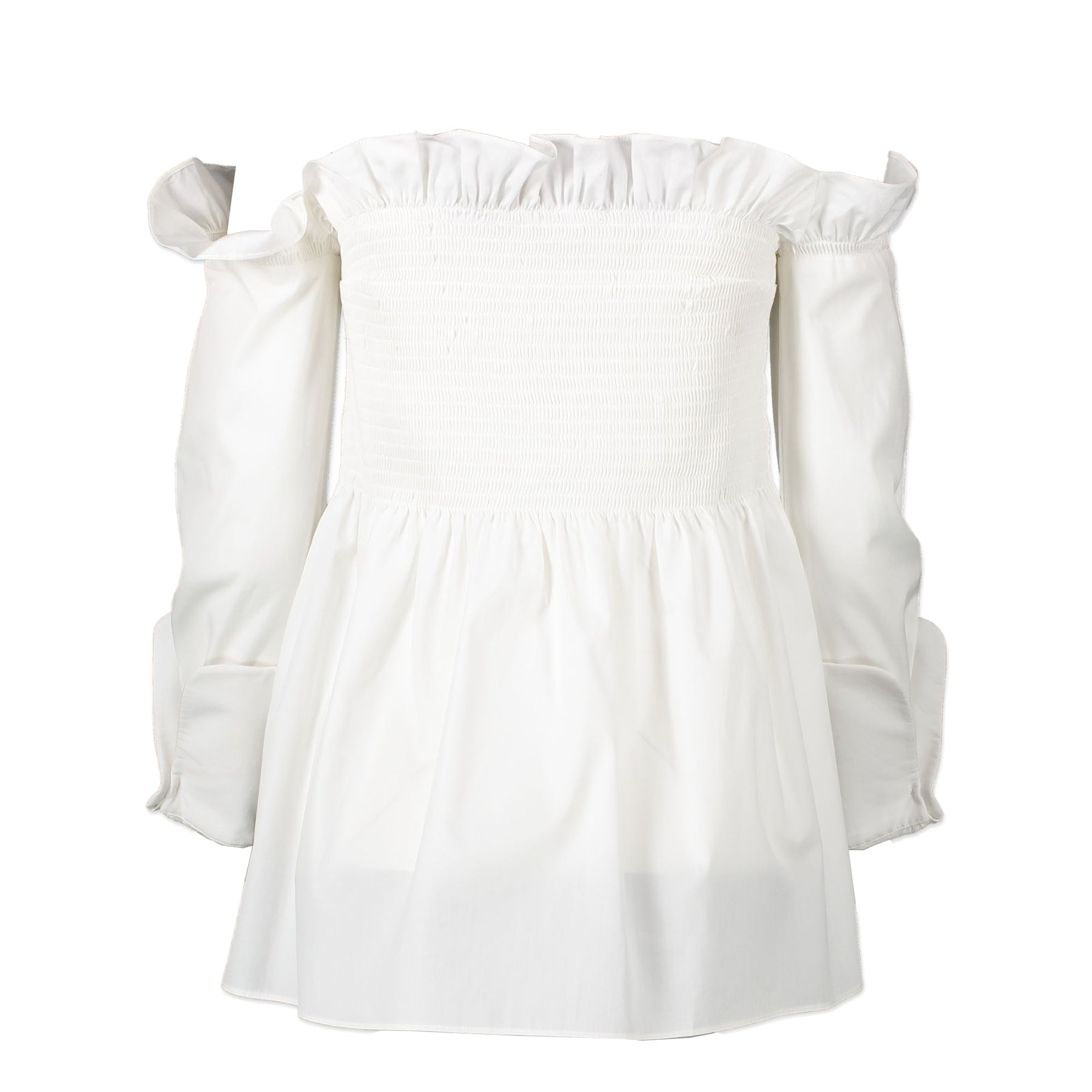 Victoria Beckham Off-The-Shoulder Cotton-Poplin Top - size 36