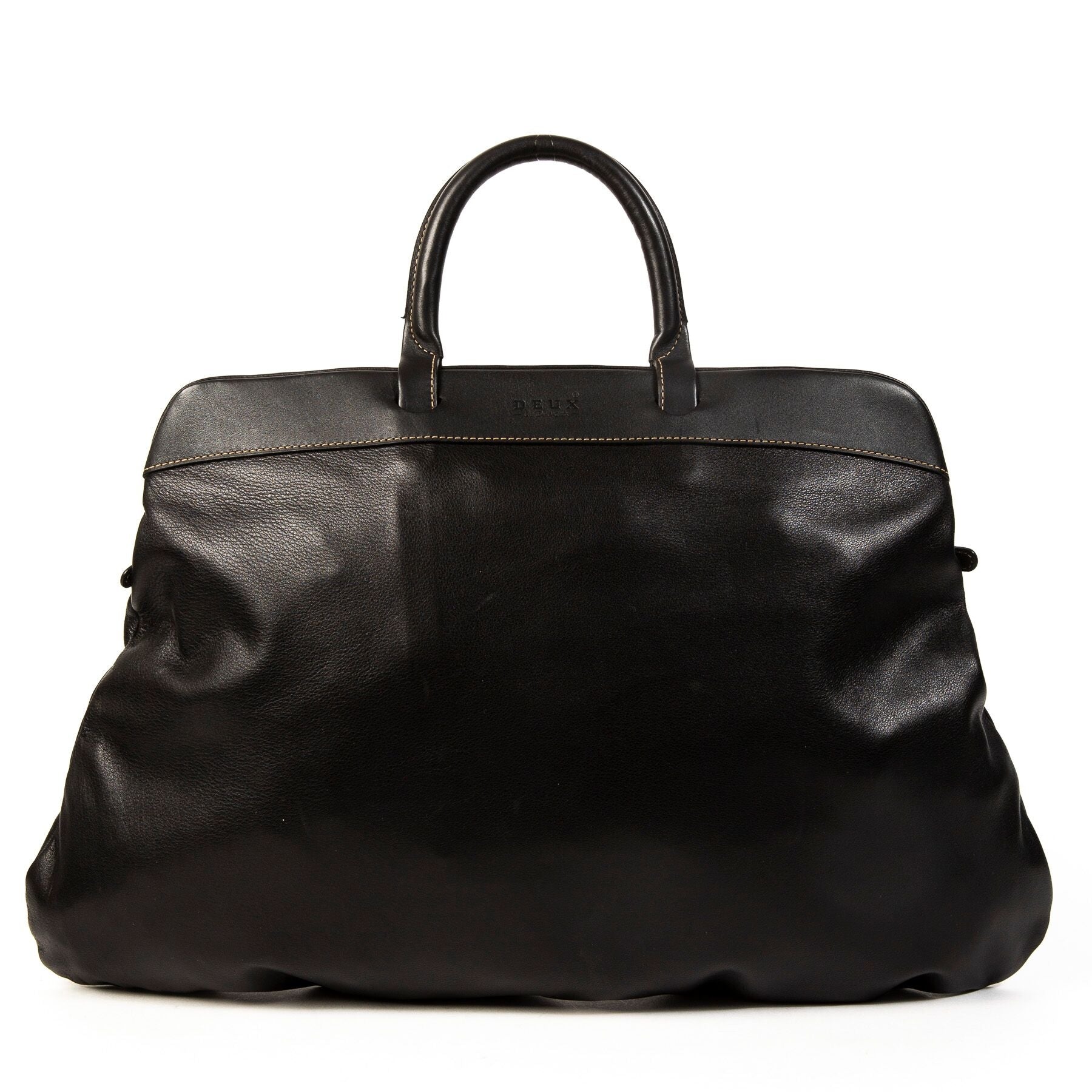 Deux de Delvaux Black Top Handle Bag