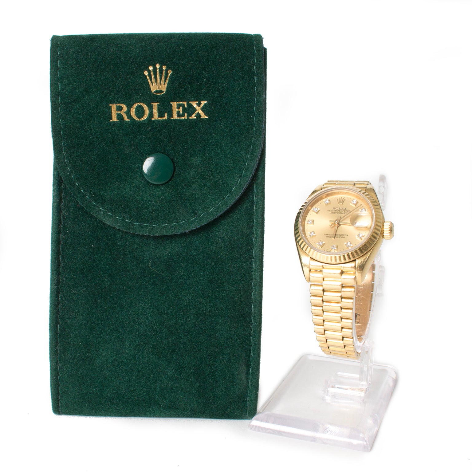acheter en ligne pour le meilleur prix montre Rolex Women's Yellow Gold Presidential Diamond Watch