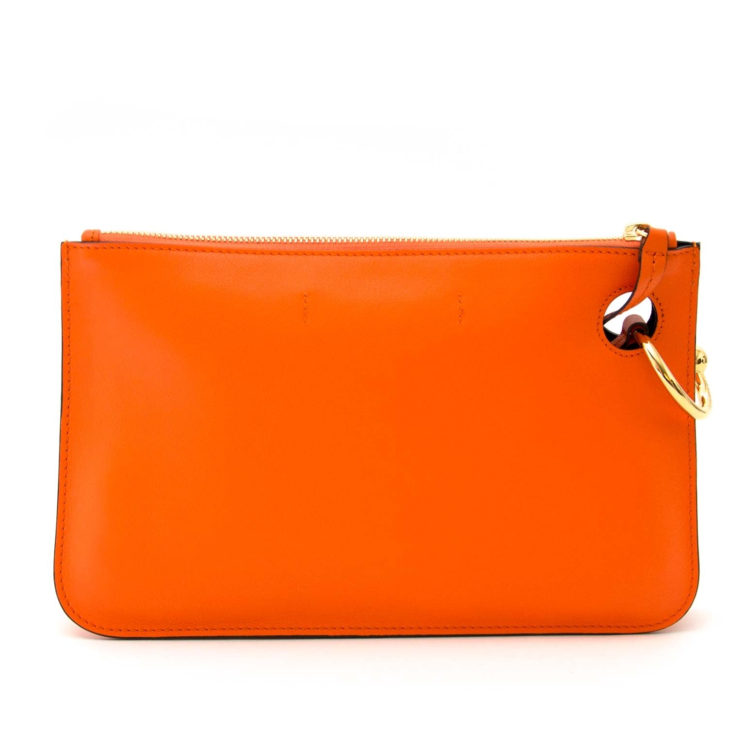 safe online shopping at labellov vintage fashion webshop with jw anderson tangerine pierce clutch